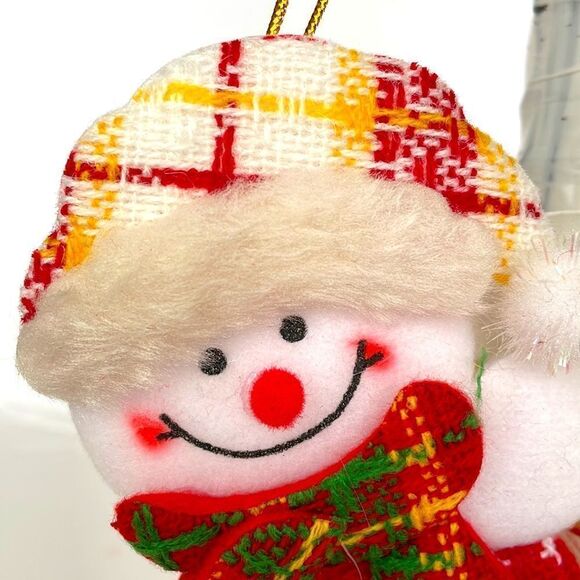SET OF 3 TREE ORNAMENTS SANTA, SNOWMAN, REINDEER - Picture 7 of 8